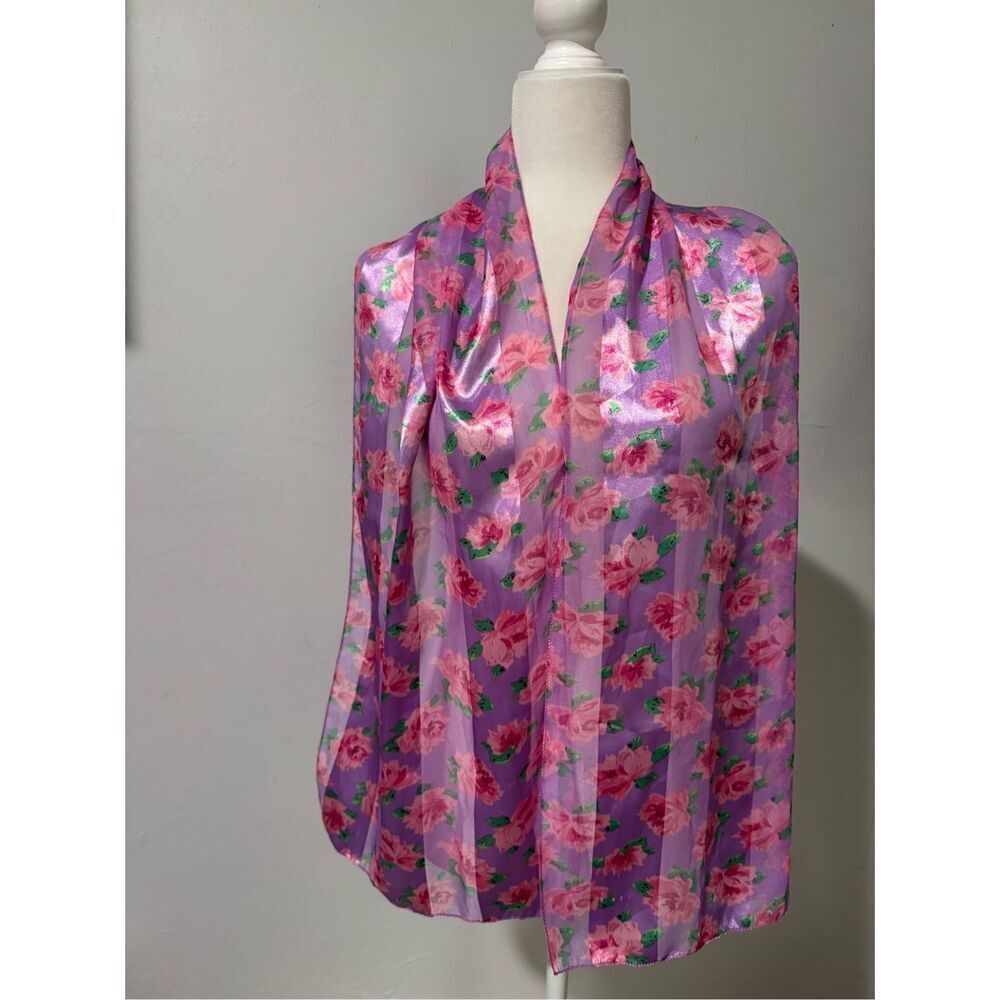 Scarves pink floral